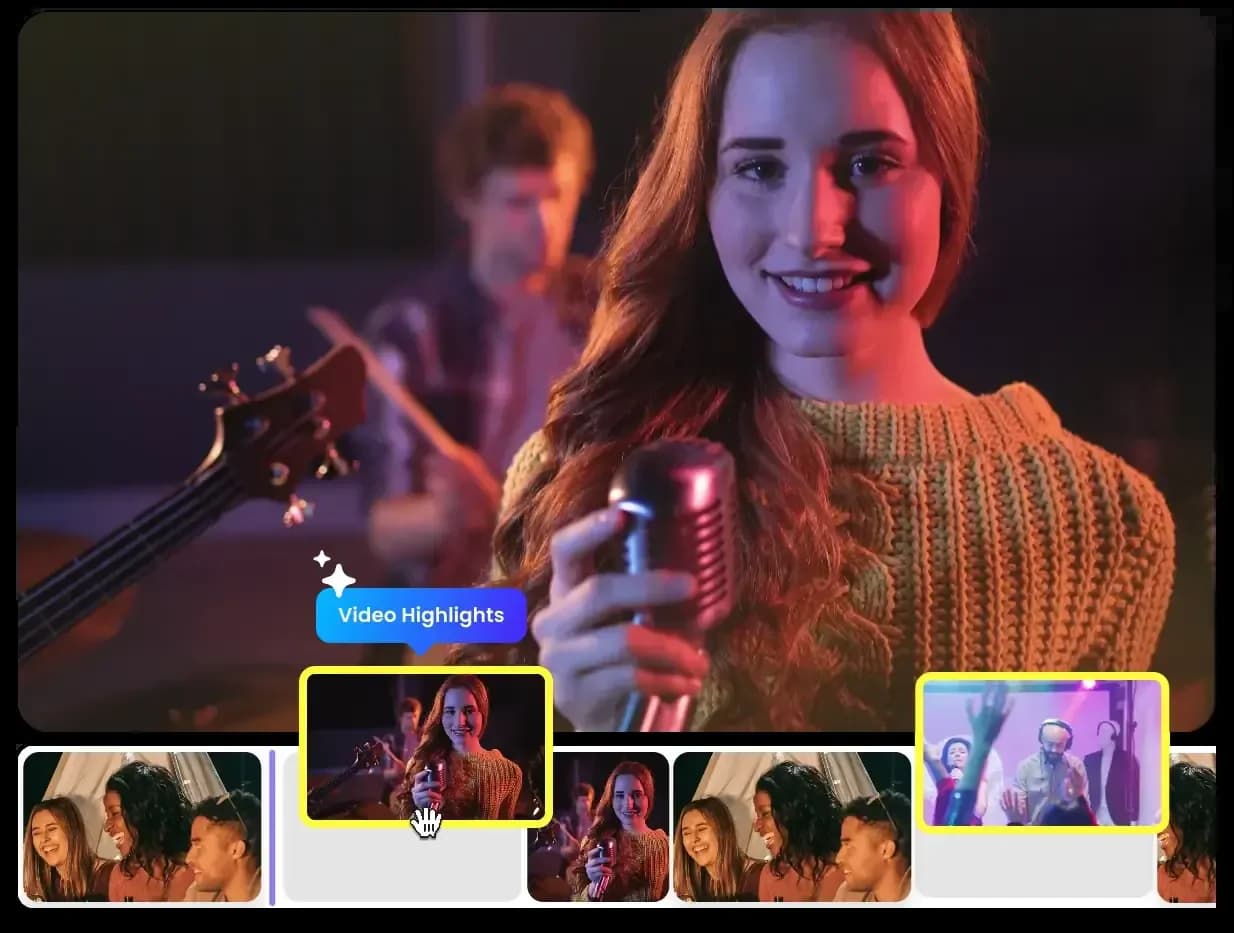Video with synced captions preview