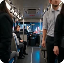 Moody bus interior scene generated with Seedance 2.0