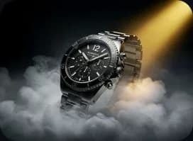 Luxury watch product hero shot ad template