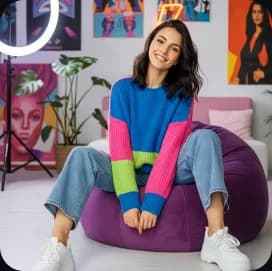 Colorful room creator lifestyle ad template