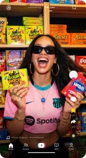 TikTok ad preview with candy product content