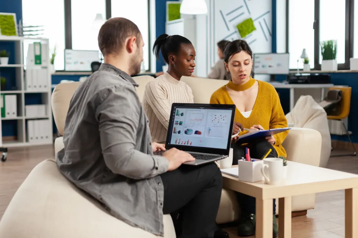 Marketing team creating and testing Pinterest content