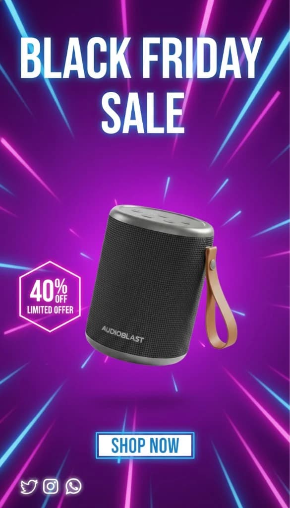 Bluetooth Speaker Sale template preview