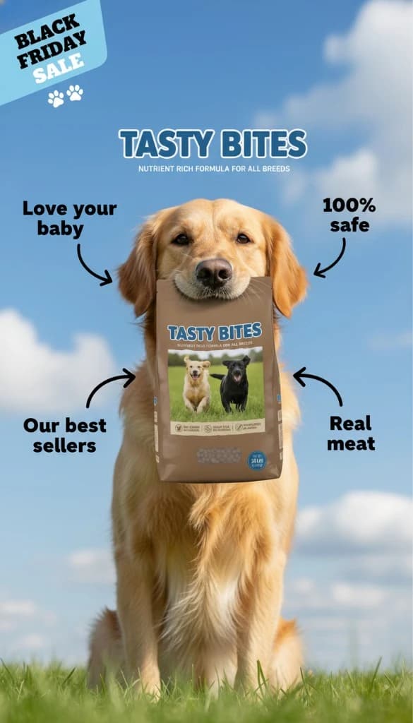 Pet Food Brand Ad template preview