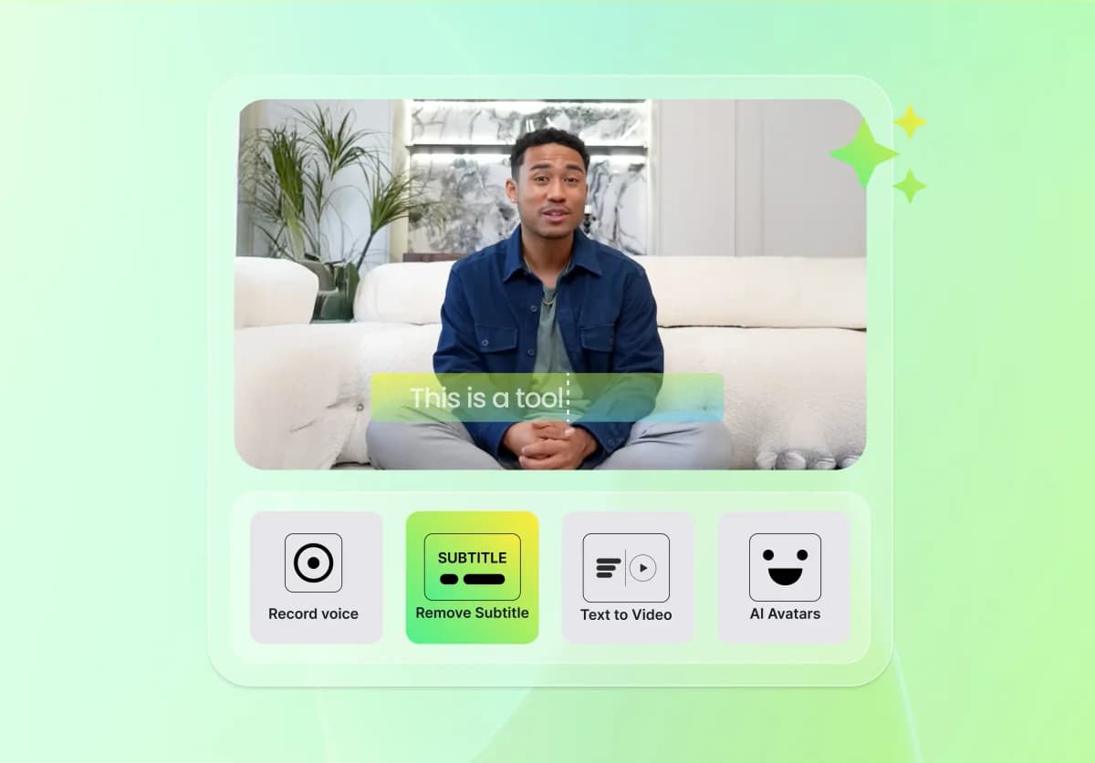 Auto captions and subtitles applied to a UGC video preview