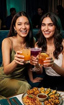 Instagram video ad with restaurant lifestyle and cocktails