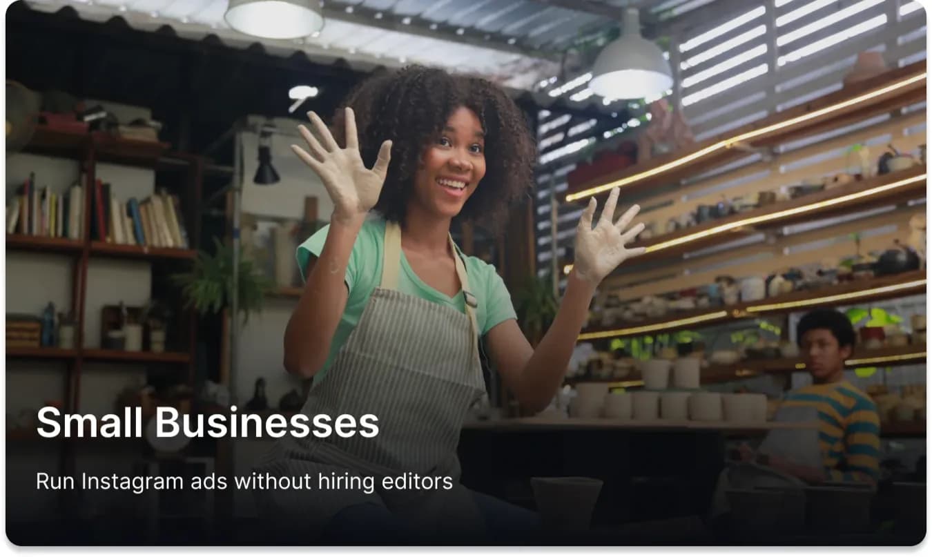 Small business owner running Instagram ads