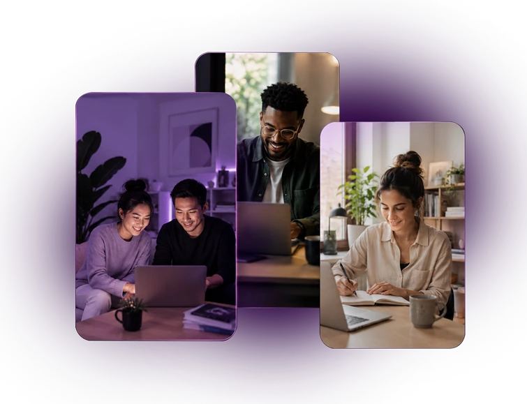 VidAU AI learning banner with laptop and feature cards