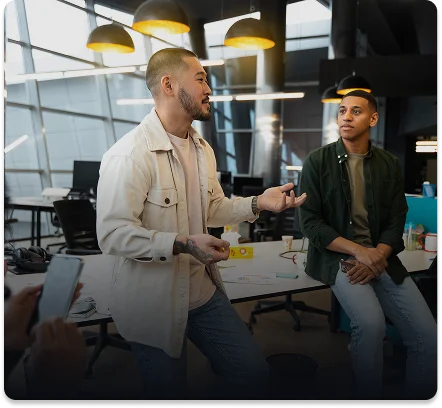 Performance agency team analyzing results