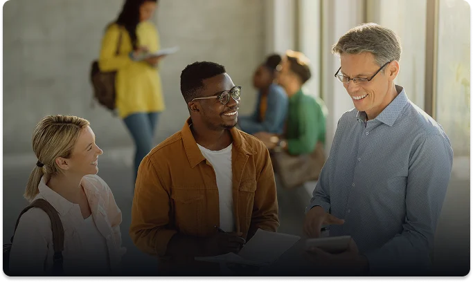 Agency team collaborating