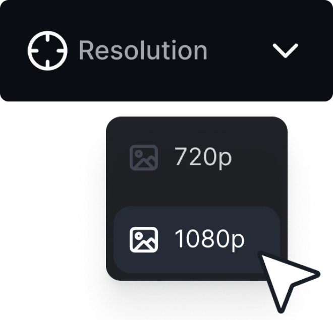 Choose resolution and output options for Wan 2.6