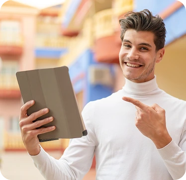 Happy creative professional