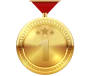 Medal certification badge icon