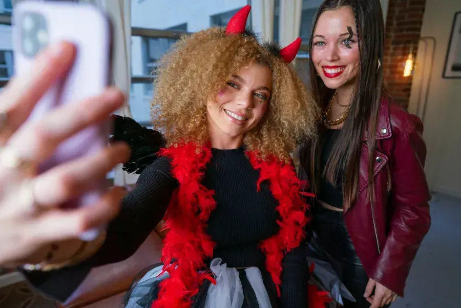 Social media creators filming UGC-style Facebook content