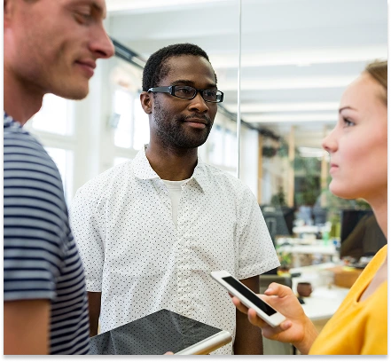 Agency team collaborating