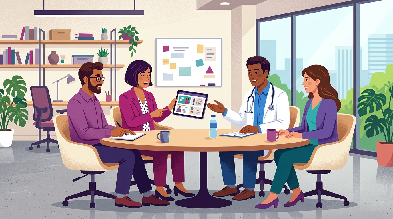 Clinician reviewing AI-generated patient education content