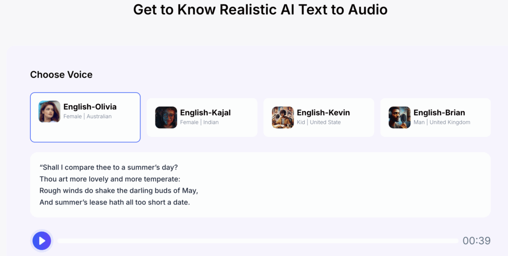real voice text to speech​