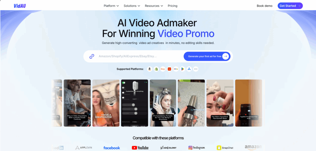 VidAU AI free video generator	