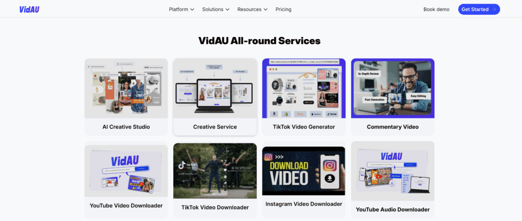 image – VidAU.ai ai free video generator creative services