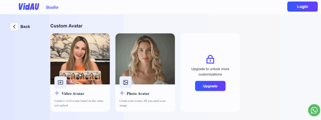 image – VidAU.ai VidAU AI Character Generator Dashboard