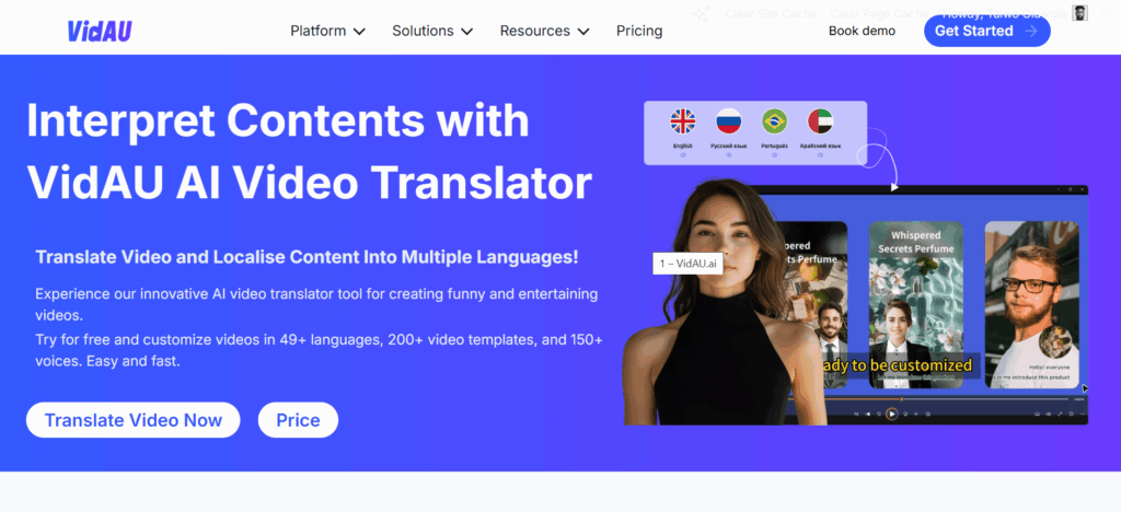 image – VidAU.ai VidAU AI text generator dashboard