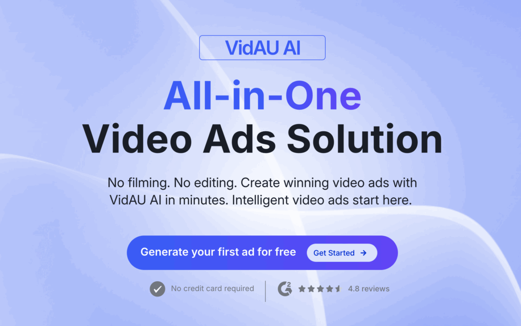 VidAU AI Homepage VidAU the free AI video ad maker