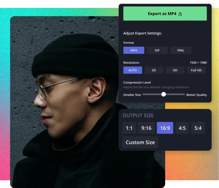 image – VidAU.ai speaker focus using kapwing video editor