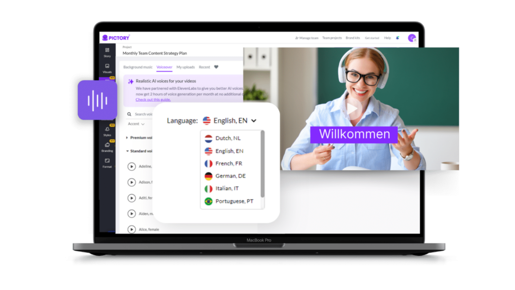 image – VidAU.ai Ai Voice generator, using the best ai video generator
