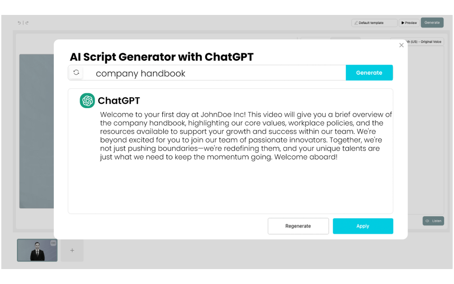 6710b2944c0245409e5b6b6d_Text Generator img – VidAU.ai deepbrain ai
