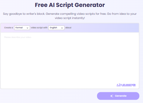 image – VidAU.ai Ai script generator Vidnoz