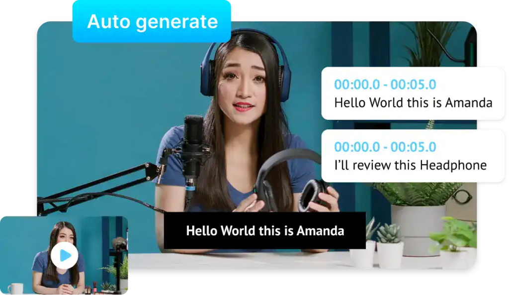 vmaker's ai subtitle generator