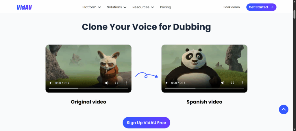 Voice Cloning – VidAU.ai Vietnam to English. VidAU AI voice cloning tool