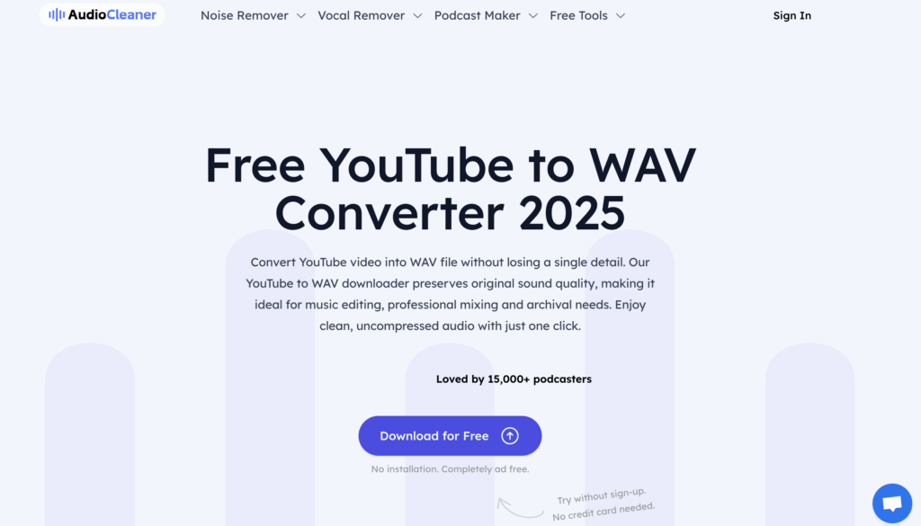 audiocleaner home page