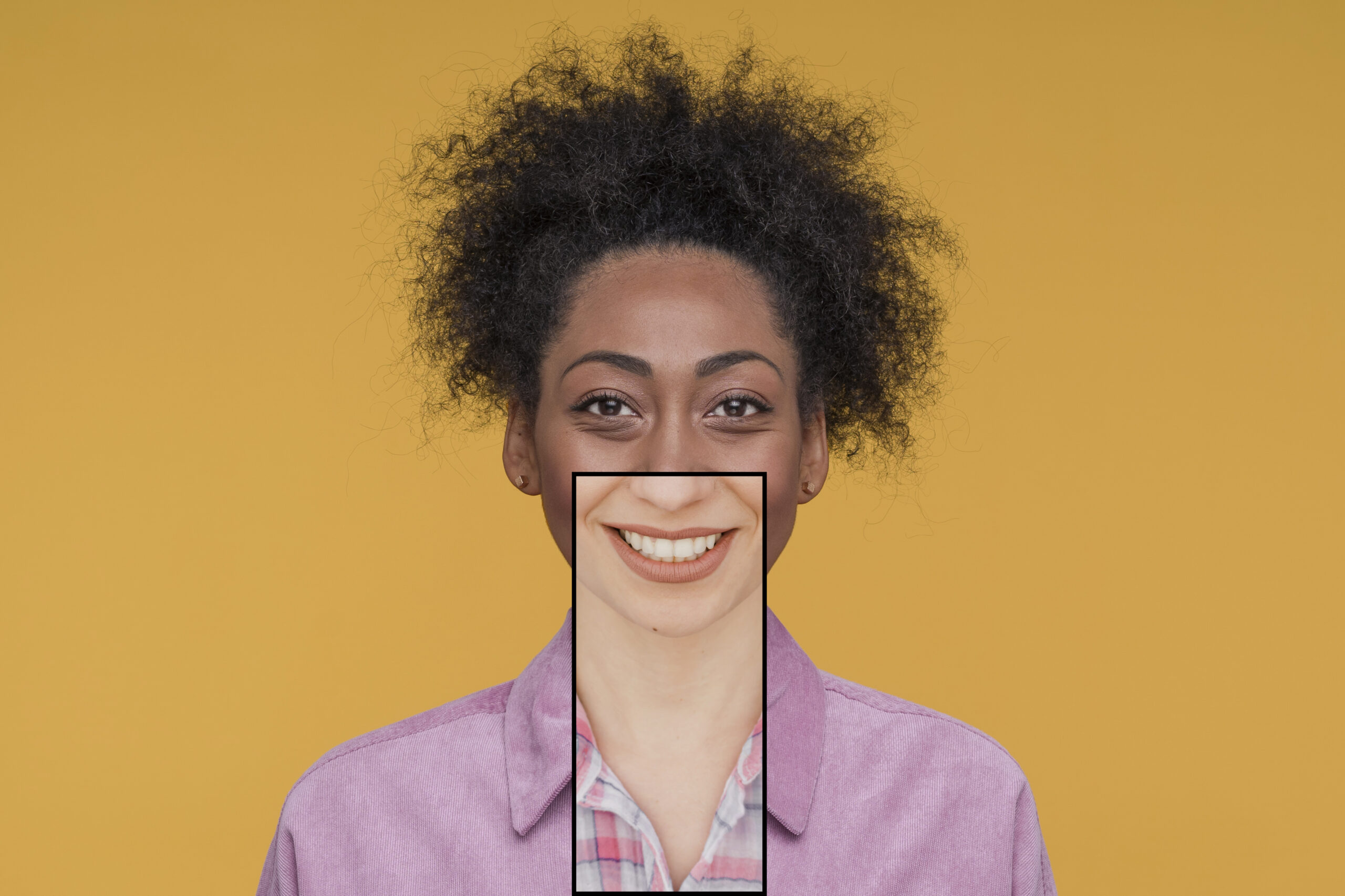 a lady using a face swap tool online a lady using a face swap tool online