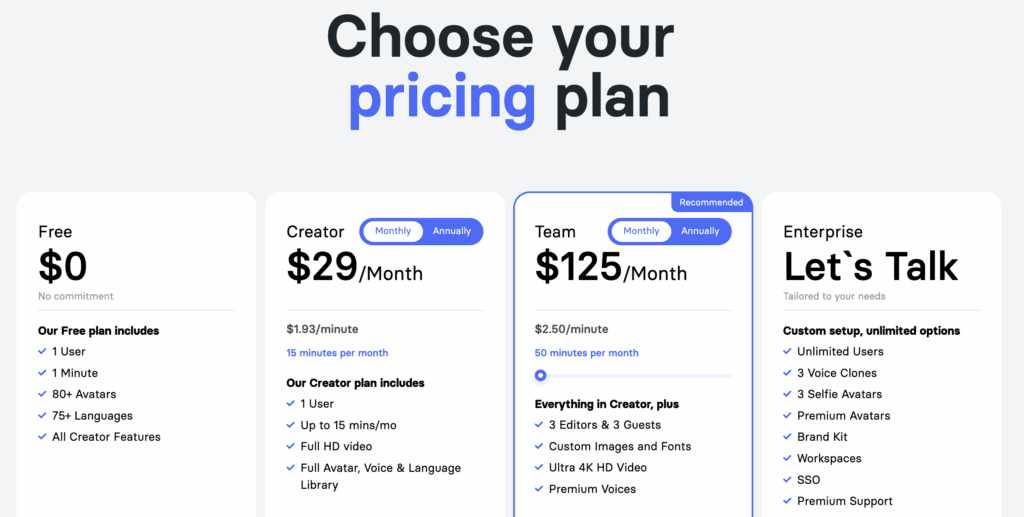 Elai pricing – VidAU.ai Elai pricing