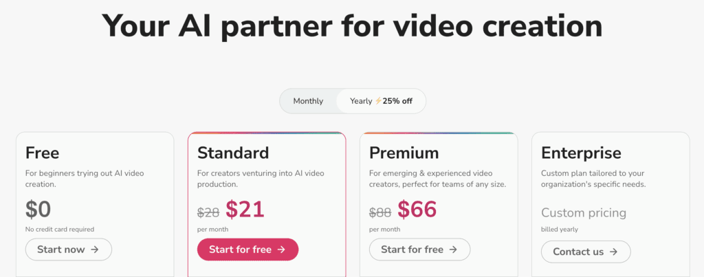 Fliki pricing – VidAU.ai Fliki pricing