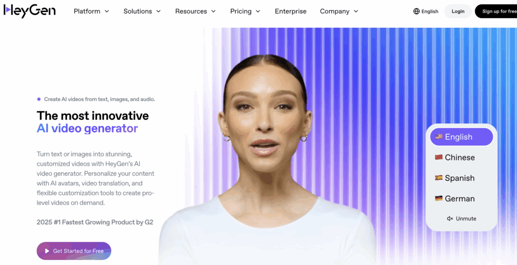 Heygen homepage – VidAU.ai Heygen homepage