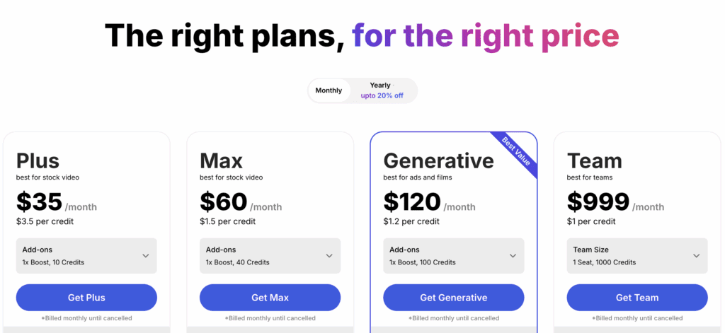 InVideo pricing – VidAU.ai InVideo pricing