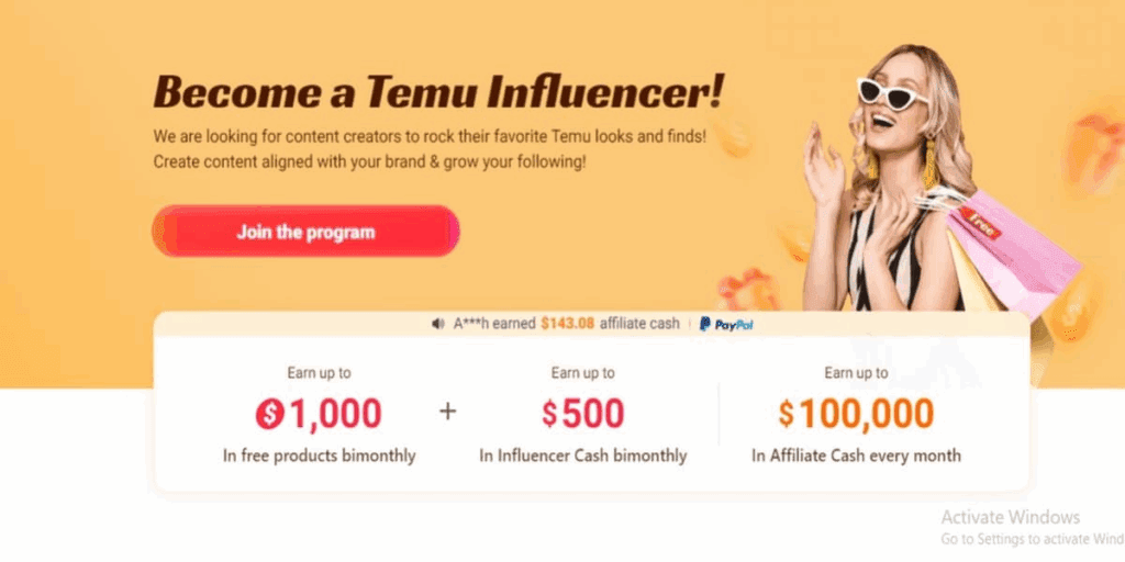 Temu Influencer Program