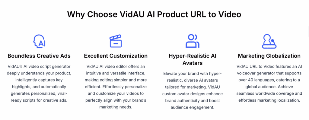 Why Choose Vidau url to video tool – VidAU.ai Why Choose Vidau url to video tool