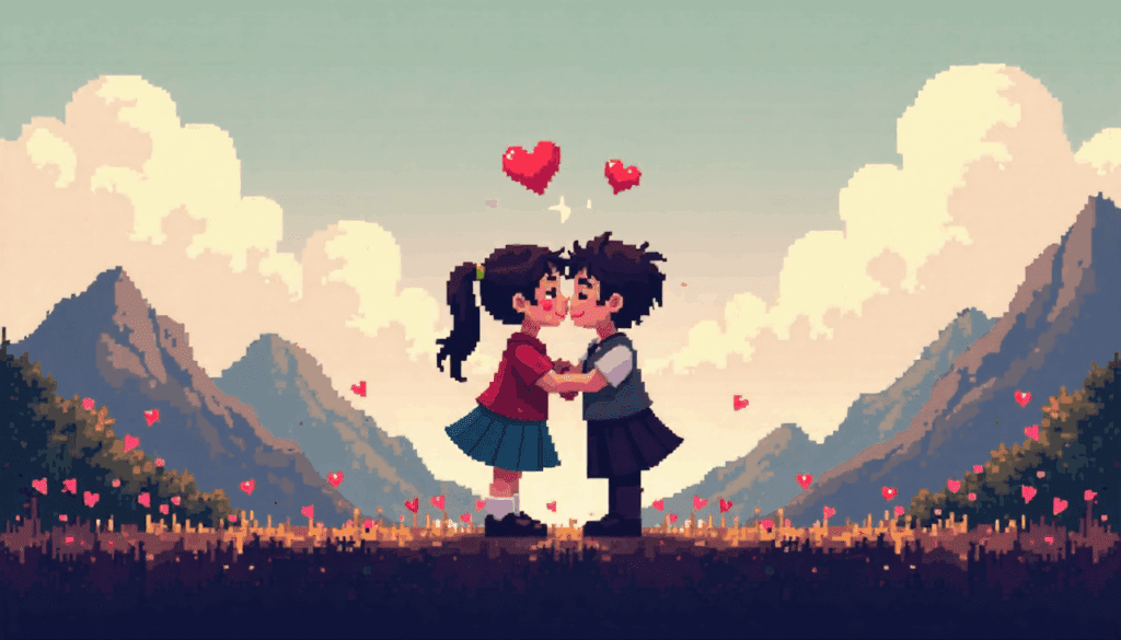 hug and kiss gif An image of a hug and kiss gif