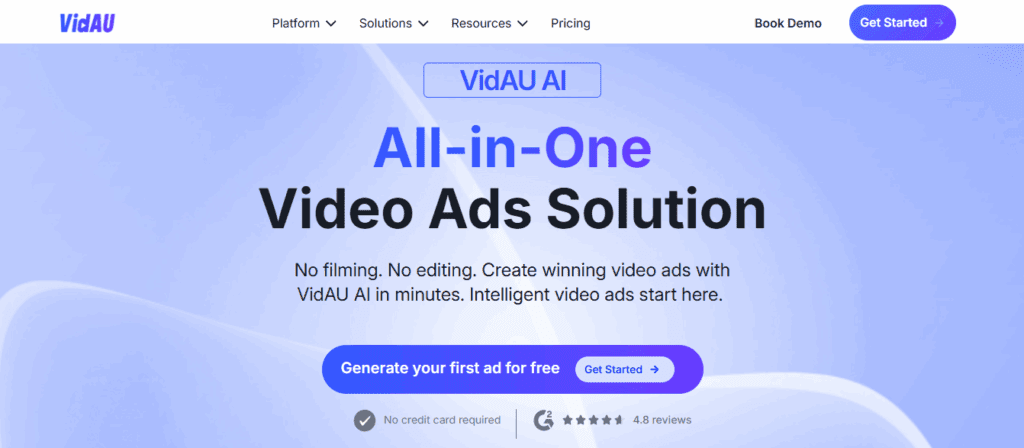 Vidau homepage – VidAU.ai Creating Photo Avatar With VidAU AI