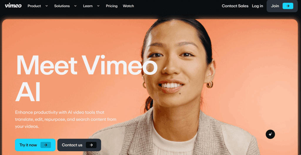 vimeo ai homepage