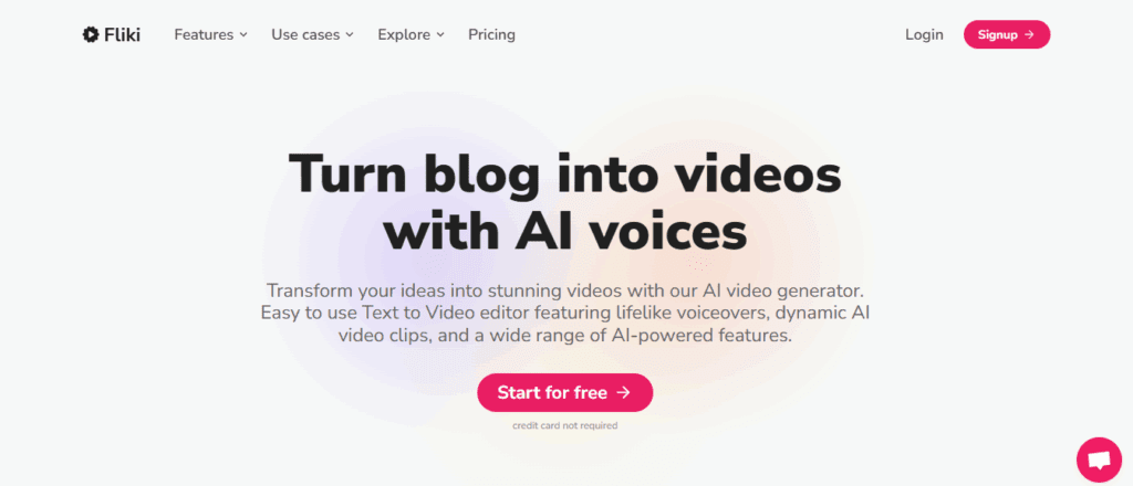 Fliki AI – VidAU.ai Fliki AI Homepage
