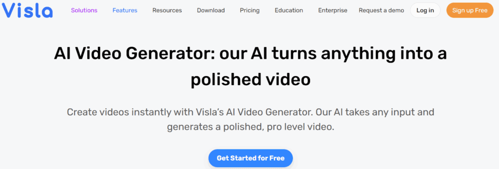 Visla AI Homepage