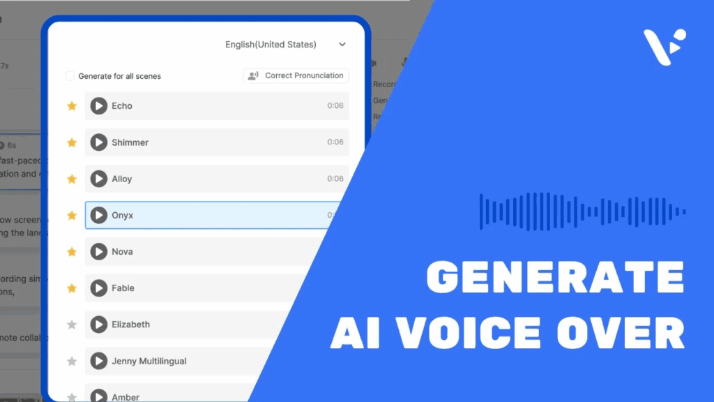 image – VidAU.ai Visla AI Voiceover feature