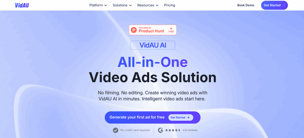 A screenshot of VidAU AI Avatar homepage – VidAU.ai A screenshot of VidAU AI Avatar homepage