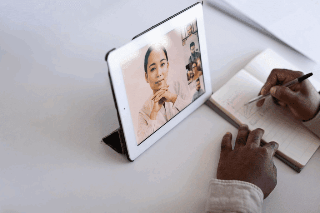 image – VidAU.ai A person taking classes on veed alternatives and the best ai video generator to use