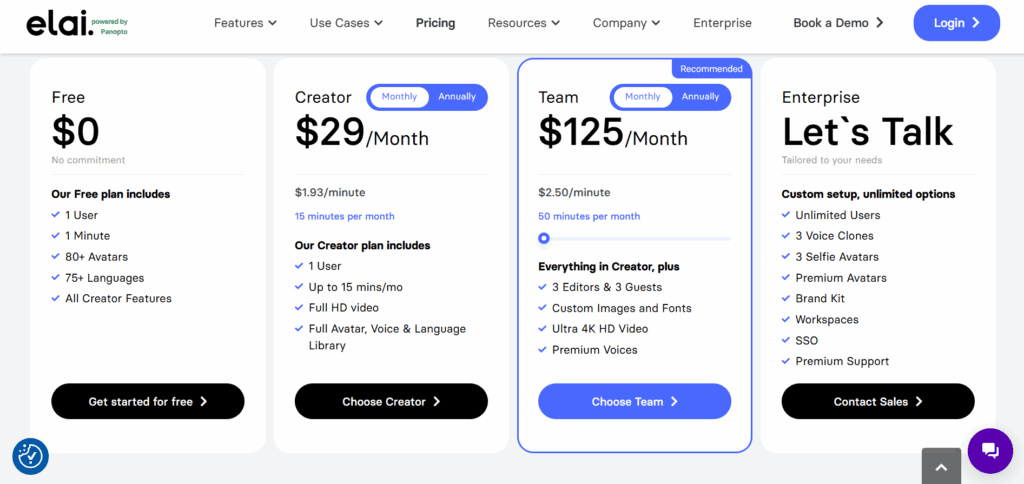 image – VidAU.ai Elai pricing plan