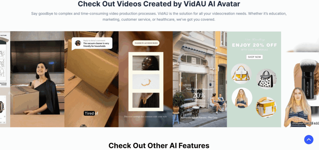 VidAU AI Avatar Generator features – VidAU.ai VidAU AI Avatar Generator features